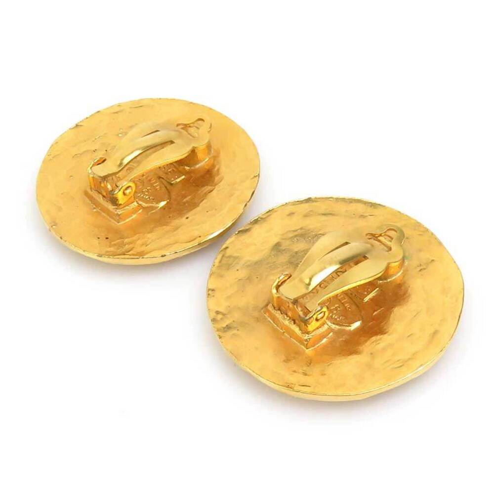 CHANEL Gold Logo Earrings - Picture 6 of 13